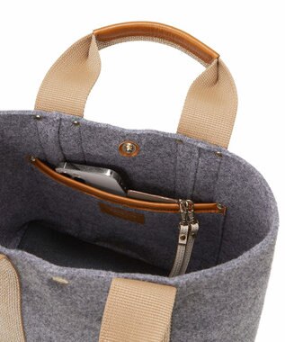 TOPKAPI 【TREASURE TOPKAPI】イタリアンフェルト ラメテープ トートバッグ 2023 グレー