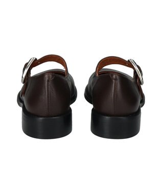 INTER-CHAUSSURES 【ANGEL ALARCON】オブリークトウストラップシューズ ダークブラウン