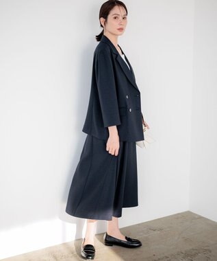 組曲 ライトリネンライク ジャケット ネイビー系