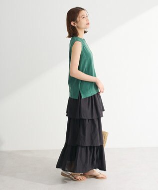 Green Parks Ｉ　ボイル段々ティアードスカート Black
