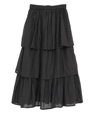 Green Parks Ｉ　ボイル段々ティアードスカート Black