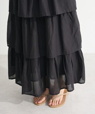 Green Parks Ｉ　ボイル段々ティアードスカート Black