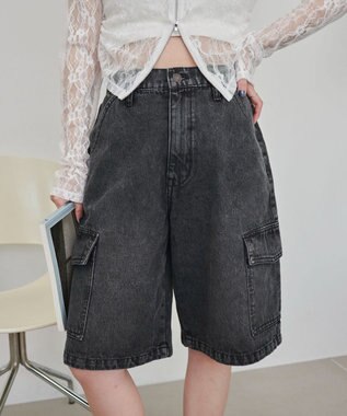 WEGO ヴィンテージウォッシュカーゴハーフパンツ