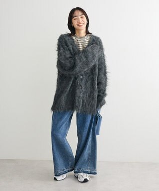 Green Parks なめらかタッチマルチボーダープルオーバー Ivory