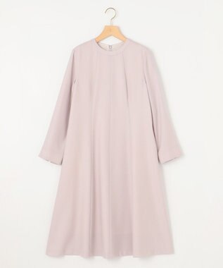 組曲 【WEB限定】ウールジョーゼット フレアワンピース ローズ系