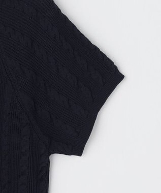 組曲 L 【先行予約・WEB限定】バックリボンケーブル ニット ネイビー系