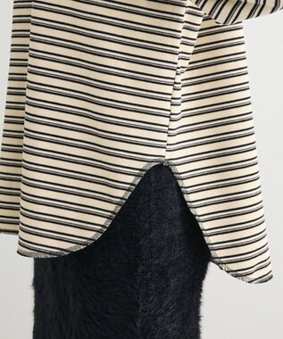 Green Parks なめらかタッチマルチボーダープルオーバー Ivory