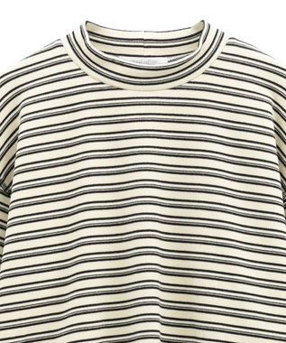 Green Parks なめらかタッチマルチボーダープルオーバー Ivory