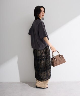 Green Parks さがら刺繍Ｔシャツ Charcoal Gray