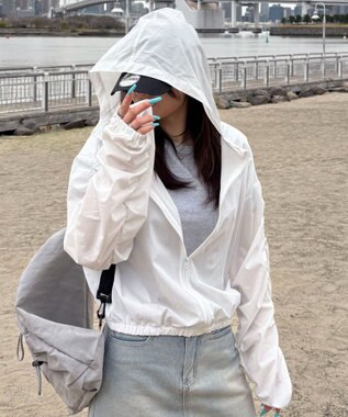 WEGO 【日焼け対策/セットアップ対応】ラッシュガードシャーリングパーカー