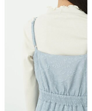 earth music&ecology ＳＥＴ２点ジャガードボレロ＋ワンピース Grayish Blue