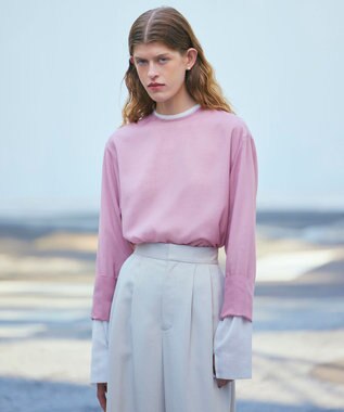 NAVE 【ReNAVE・洗える】シアーボイル ブラウス ピンク系