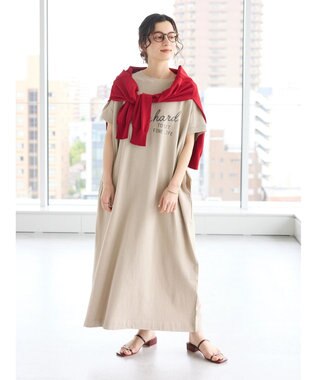 CRAFT STANDARD BOUTIQUE 10/- ヴィンテージフレンチスリーブワンピース Beige