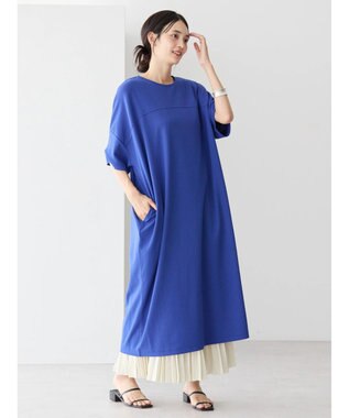 AMERICAN HOLIC 接触冷感カットジョーゼットボックスワンピース Blue