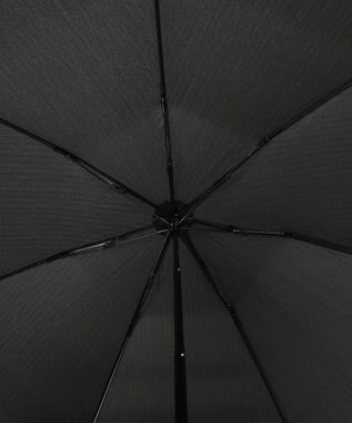 MOONBAT POLO RALPH LAUREN 折りたたみ傘 メンズ ストライプ ワンポイント刺繍 大きめ60cm ブラック