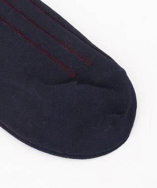 J.PRESS MEN 【定番】ハイゲージワイドストライプ リブソックス ネイビー系