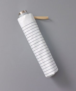 AURORA BLAO (ブラオ) ボーダー柄 晴雨兼用傘 (折り畳み・ミニ) ホワイト