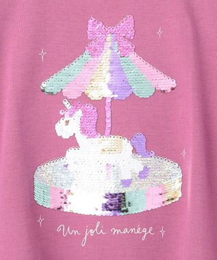 ANY KIDS ミラクルスパンコール Tシャツ ローズ