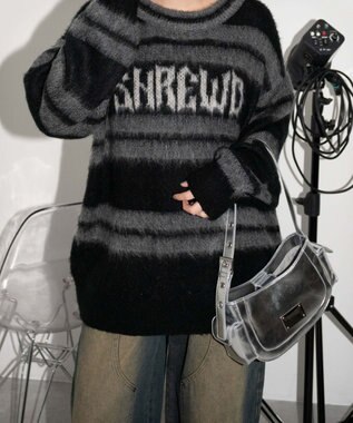 WEGO プレートデザインハトメバッグ シルバー