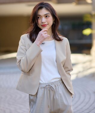 ANY 【WEB・一部店舗限定】【ストレッチ/UVケア/接触冷感】イージィケアストレッチジャケット ベージュ系