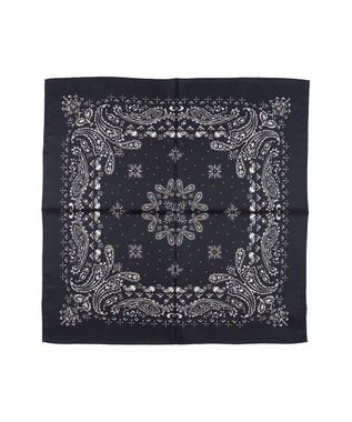 UNBILLION カシュネ cache nez / シルクバンダナ柄スカーフ ブラック