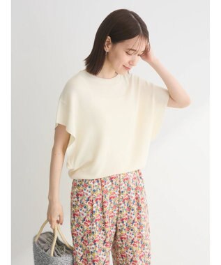 Green Parks 推しニット　フレンチスリーブニットプルオーバー Off White