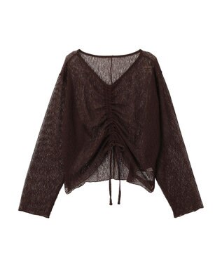 earth music&ecology フロントドロストシアープルオーバー Brown