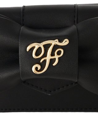 Maison de FLEUR ベルトリボンプチウォレット Black