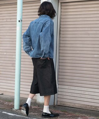 WEGO 【ウエストゴム/SMLサイズ展開】イージーコットンハーフパンツ デニムブラック