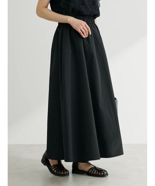 Green Parks ・ＥＬＥＮＣＡＲＥ　ＤＵＥ　タフタフレアスカート Black