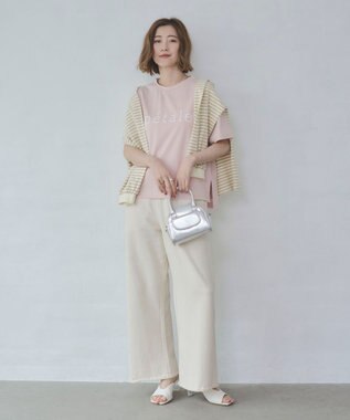 WEGO 【2026春夏新作】接触冷感プリントロゴT ライトピンク