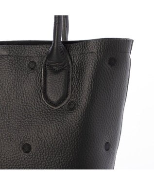 UNBILLION ペルケ perche / 牛革ドット刺繍2wayトートS ブラック