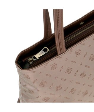 IBIZA ロゴナイロン　セミショルダーバッグ ピンクベージュ