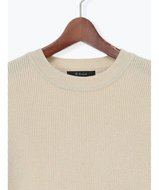 Te chichi チャーム付きワッフルニットプルオーバー ベージュ