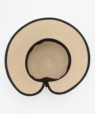 ANY SIS 【洗える】リボンブレード ハット ナチュラル×ブラック