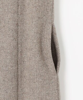 J.PRESS LADIES L ネップヘリンボーン ジャンパースカート モカ系