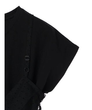 YECCA VECCA 【2点SET】マルチwayチュールオーバーキャミSET/Tee Black