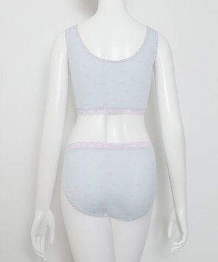 WEGO 【ハーフトップ＆ショーツセット】Liliane　Ciel　リボンドット サックス