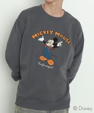 WEGO MICKEYサガラ刺繍スウェット スミクロ