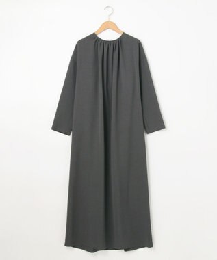 #Newans 【洗える】プルンプクロスバックオープンワンピース グレー系