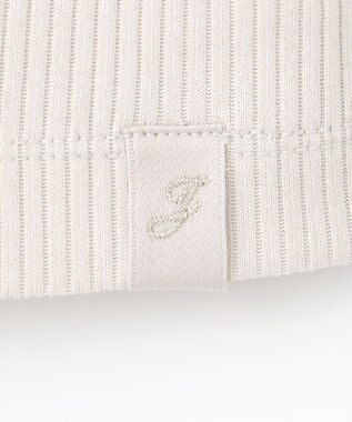 J.PRESS LADIES L リブ クルーネック カットソー グレージュ系