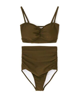 San-ai Resort（三愛水着楽園） オフショルダートップス付き3点セット水着　9M　【San-ai Resort（サンアイリゾート）】 ブラウン