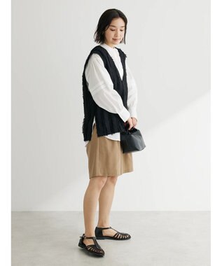 Green Parks ボリュームタックブラウス Off White