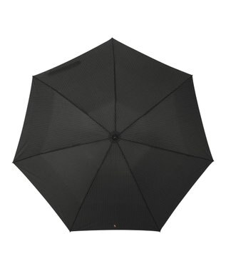 MOONBAT POLO RALPH LAUREN 折りたたみ傘 メンズ ストライプ ワンポイント刺繍 大きめ60cm ブラック