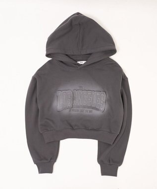 WEGO グラフィックショートパーカー ダークグレー