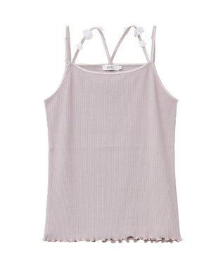 earth music&ecology フラワーモチーフキャミ Pink