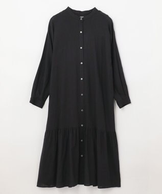 ANY 【洗える】ライトリネンクロス ワンピース ブラック