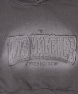 WEGO グラフィックショートパーカー ダークグレー