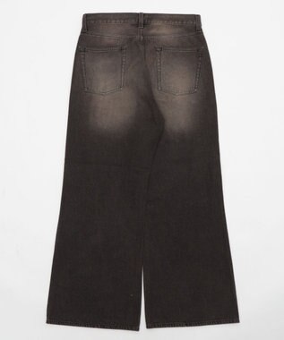 WEGO 【ユニセックス着用ITEM/ウエスト調整可】フレアデニムパンツ デニムブラックソノタ