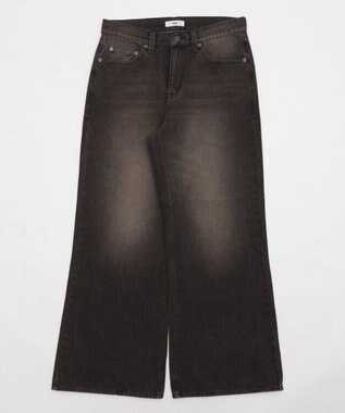 WEGO 【ユニセックス着用ITEM/ウエスト調整可】フレアデニムパンツ デニムブラックソノタ